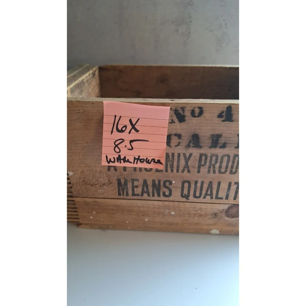 VINTAGE PHOENIX NEVERSLIP WOOD CRATE ADVERTISING BOX CALKED SHOES BROOKLYN NY